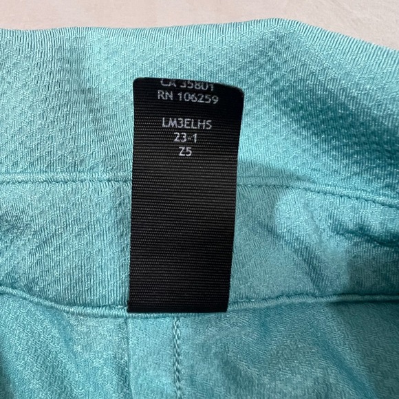 LULULEMON Polo Mens Size Large Golf Shirt Aqua Short Sleeve Performance Snap - Picture 5 of 13